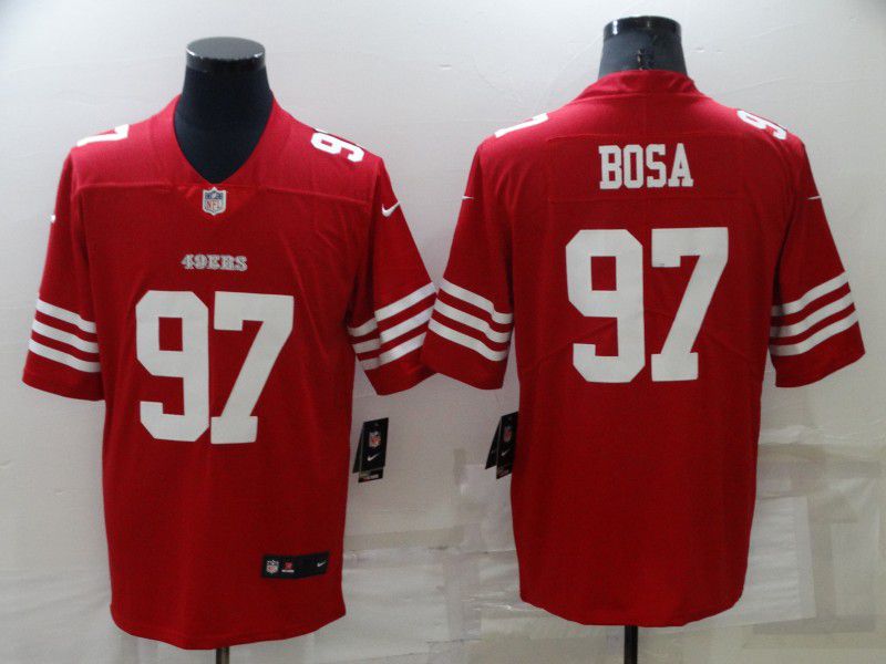 Men San Francisco 49ers #97 Bosa Red 2023 Nike Vapor Limited NFL Jersey